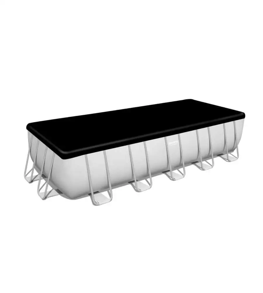 Piscina fuori terra rettangolare bestway "power steel frame" 549x274x122 cm con pompa, scaletta, cover e chemconnect - cod. 56466